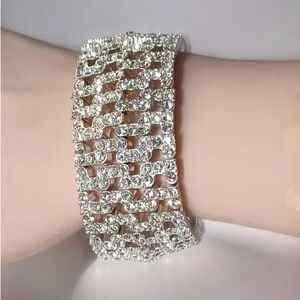 Sparkling Silver Cuff Bracelet